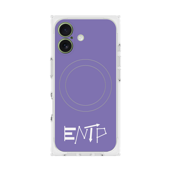 プレミアムスクエアケース with MagSafe［ オリジナル - ENTP 討論者 - アルファベット - パープル ］