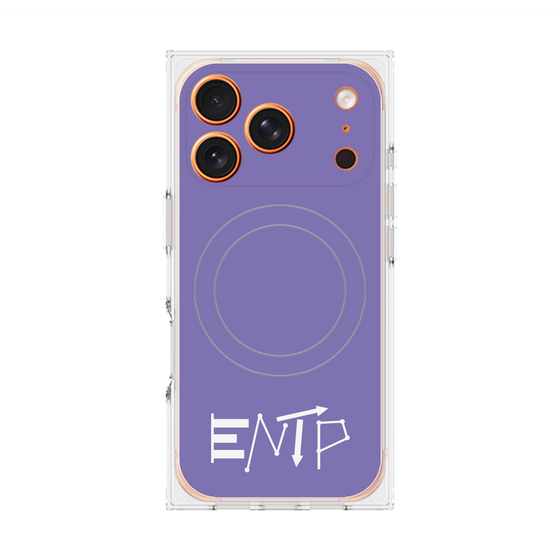 プレミアムスクエアケース with MagSafe［ オリジナル - ENTP 討論者 - アルファベット - パープル ］