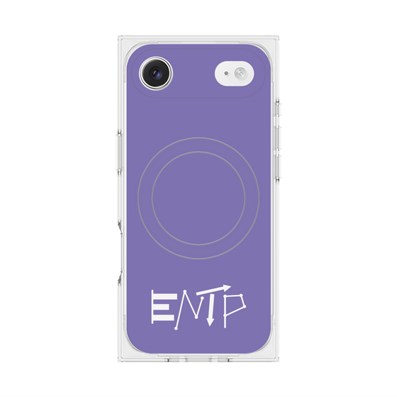 プレミアムスクエアケース with MagSafe［ オリジナル - ENTP 討論者 - アルファベット - パープル ］