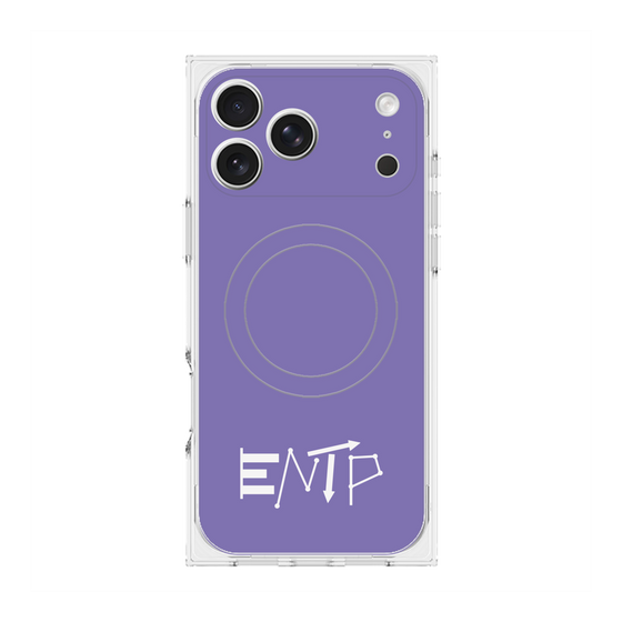 プレミアムスクエアケース with MagSafe［ オリジナル - ENTP 討論者 - アルファベット - パープル ］