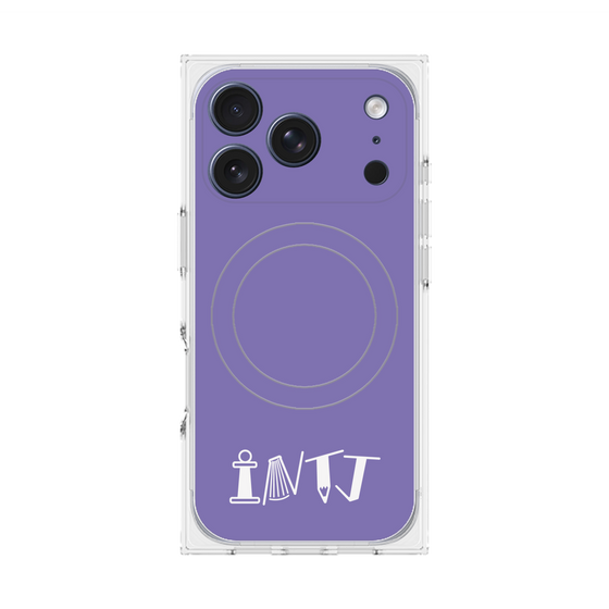 プレミアムスクエアケース with MagSafe［ オリジナル - INTJ 建築家 - アルファベット - パープル ］