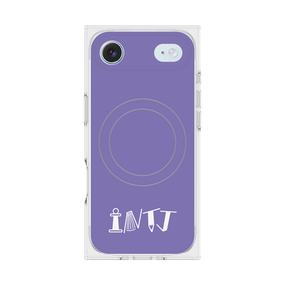プレミアムスクエアケース with MagSafe［ オリジナル - INTJ 建築家 - アルファベット - パープル ］