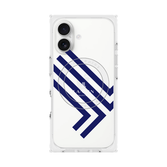 プレミアムスクエアケース with MagSafe［ LANVIN COLLECTION - ロゴ - ネイビー ］
