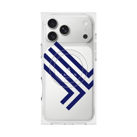 プレミアムスクエアケース with MagSafe［ LANVIN COLLECTION - ロゴ - ネイビー ］