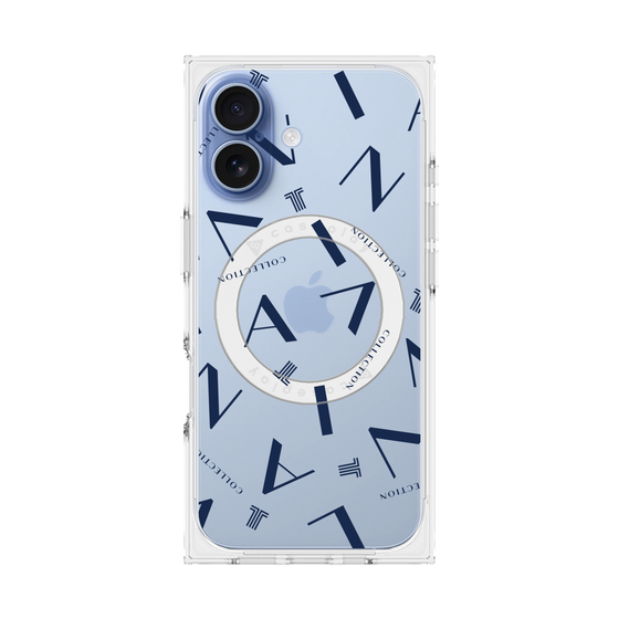 プレミアムスクエアケース with MagSafe［ LANVIN COLLECTION - タイポグラフィ ］