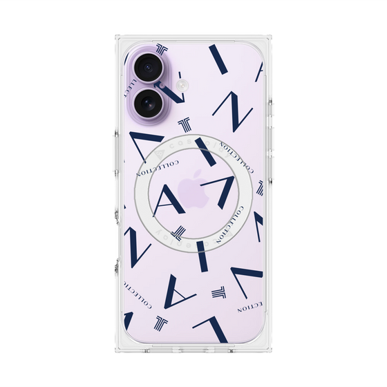 プレミアムスクエアケース with MagSafe［ LANVIN COLLECTION - タイポグラフィ ］