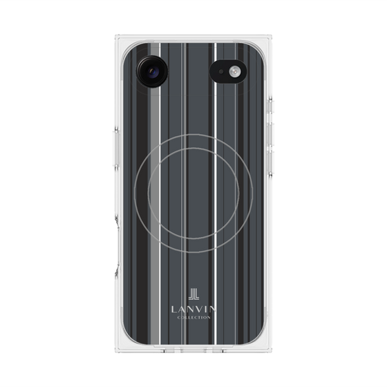 プレミアムスクエアケース with MagSafe［ LANVIN COLLECTION - ストライプ - グレー ］