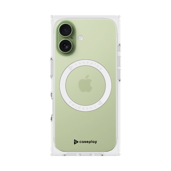 プレミアムスクエアケース with MagSafe［ オリジナル - caseplayロゴ - ブラック/A ］