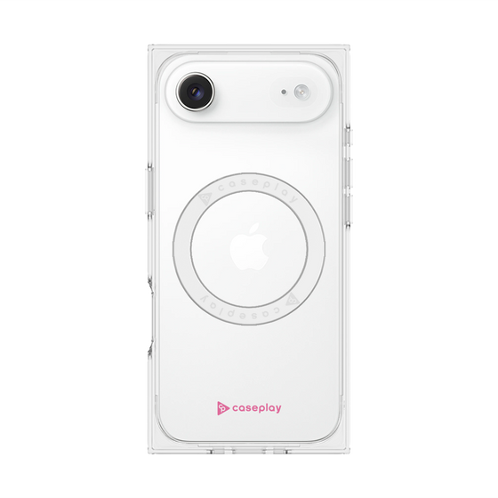 プレミアムスクエアケース with MagSafe［ オリジナル - caseplayロゴ - ピンク/A ］