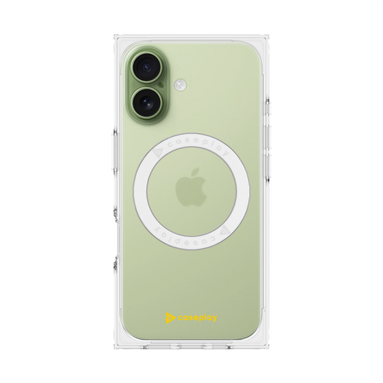 プレミアムスクエアケース with MagSafe［ オリジナル - caseplayロゴ - イエロー/A ］