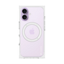 プレミアムスクエアケース with MagSafe［ オリジナル - caseplayロゴ - ホワイト/B ］