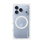 プレミアムスクエアケース with MagSafe［ オリジナル - caseplayロゴ - ホワイト/B ］