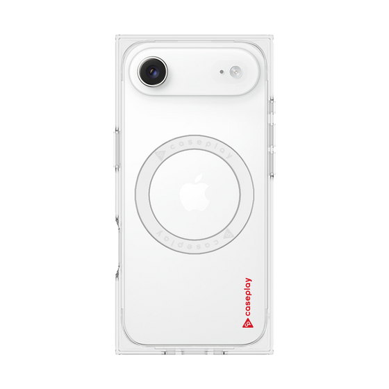 プレミアムスクエアケース with MagSafe［ オリジナル - caseplayロゴ - レッド/B ］