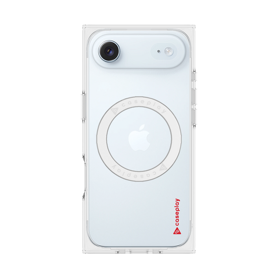 プレミアムスクエアケース with MagSafe［ オリジナル - caseplayロゴ - レッド/B ］