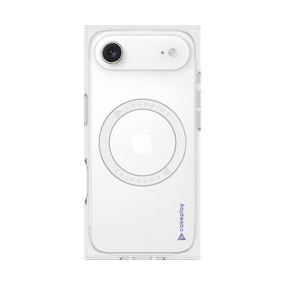 プレミアムスクエアケース with MagSafe［ オリジナル - caseplayロゴ - パープル/B ］