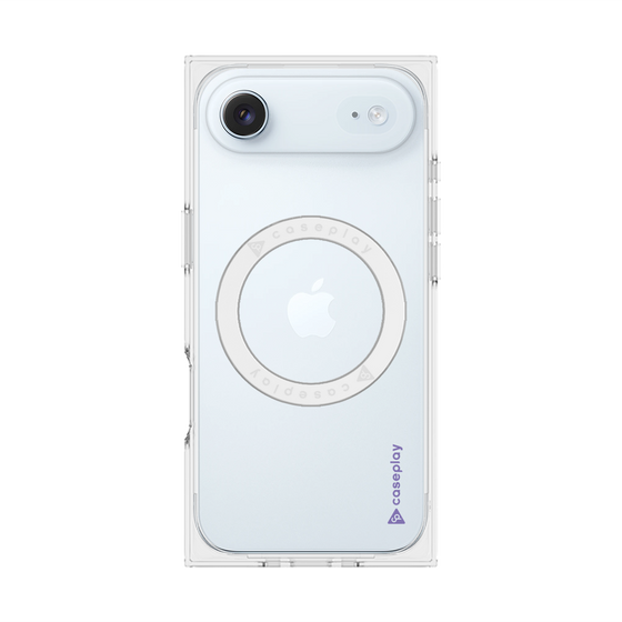 プレミアムスクエアケース with MagSafe［ オリジナル - caseplayロゴ - パープル/B ］