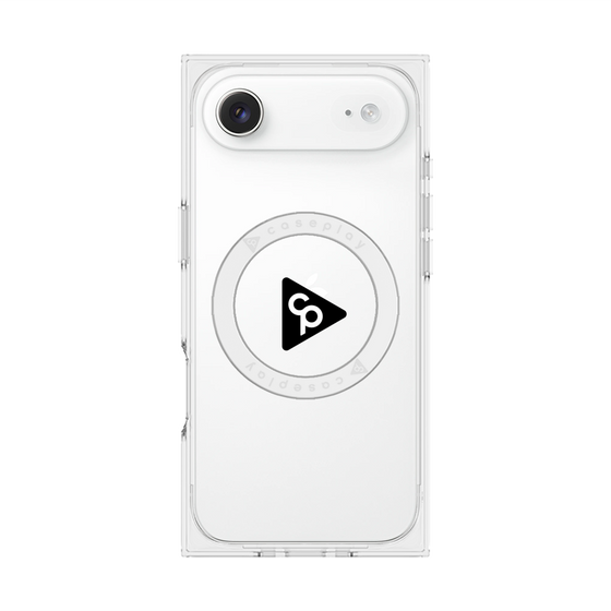 プレミアムスクエアケース with MagSafe［ オリジナル - caseplayロゴ - ブラック/C ］