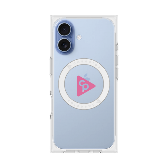 プレミアムスクエアケース with MagSafe［ オリジナル - caseplayロゴ - ピンク/C ］