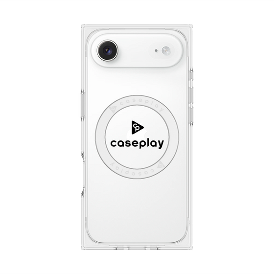 プレミアムスクエアケース with MagSafe［ オリジナル - caseplayロゴ - ブラック/D ］