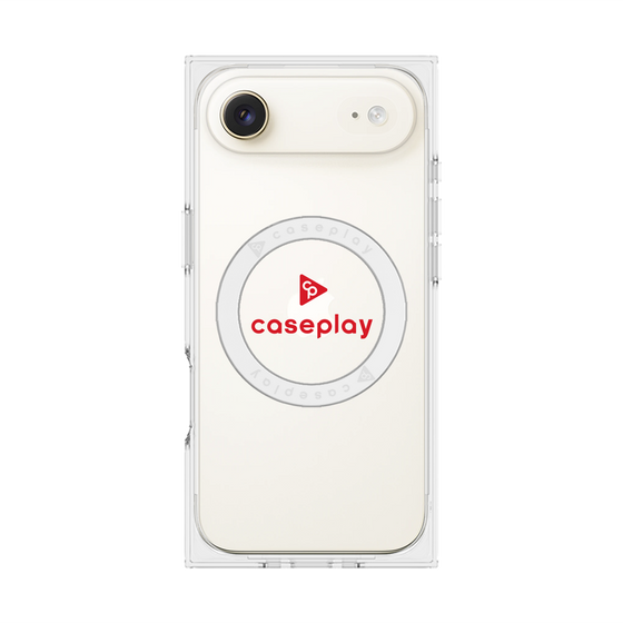プレミアムスクエアケース with MagSafe［ オリジナル - caseplayロゴ - レッド/D ］