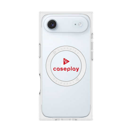 プレミアムスクエアケース with MagSafe［ オリジナル - caseplayロゴ - レッド/D ］