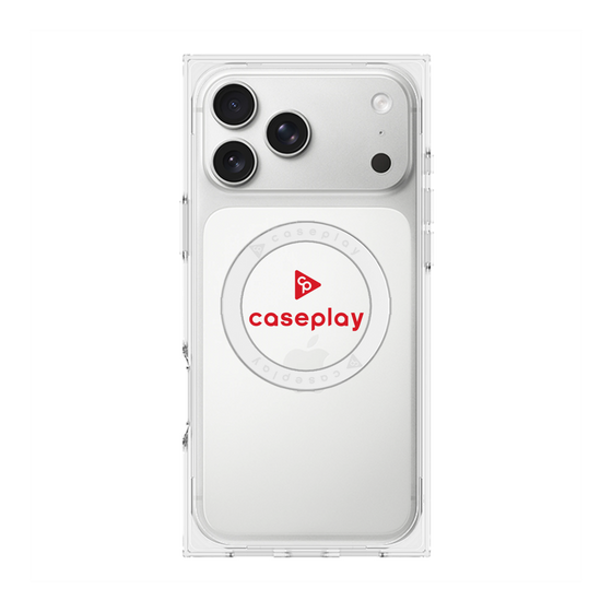 プレミアムスクエアケース with MagSafe［ オリジナル - caseplayロゴ - レッド/D ］