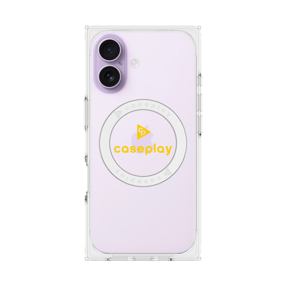 プレミアムスクエアケース with MagSafe［ オリジナル - caseplayロゴ - イエロー/D ］