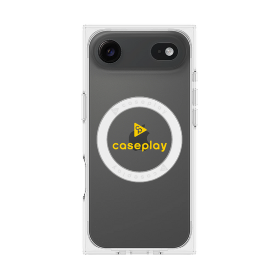 プレミアムスクエアケース with MagSafe［ オリジナル - caseplayロゴ - イエロー/D ］