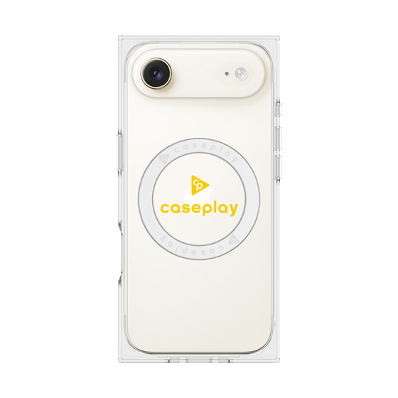 プレミアムスクエアケース with MagSafe［ オリジナル - caseplayロゴ - イエロー/D ］
