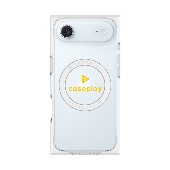 プレミアムスクエアケース with MagSafe［ オリジナル - caseplayロゴ - イエロー/D ］