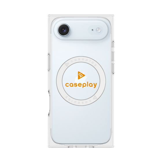 プレミアムスクエアケース with MagSafe［ オリジナル - caseplayロゴ - オレンジ/D ］