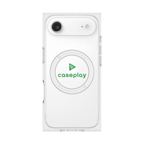 プレミアムスクエアケース with MagSafe［ オリジナル - caseplayロゴ - グリーン/D ］
