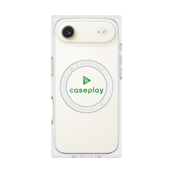 プレミアムスクエアケース with MagSafe［ オリジナル - caseplayロゴ - グリーン/D ］