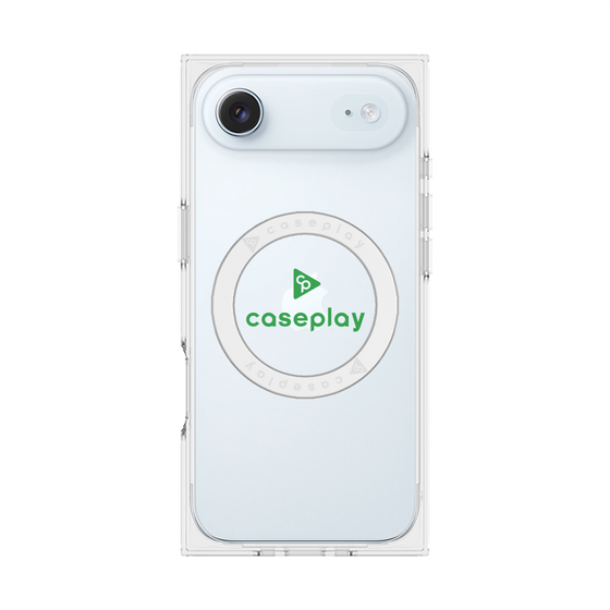 プレミアムスクエアケース with MagSafe［ オリジナル - caseplayロゴ - グリーン/D ］