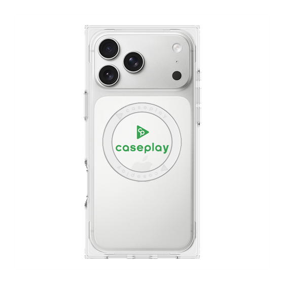 プレミアムスクエアケース with MagSafe［ オリジナル - caseplayロゴ - グリーン/D ］