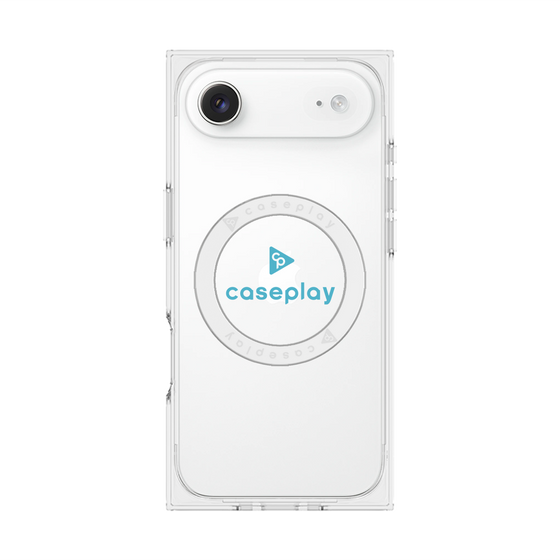 プレミアムスクエアケース with MagSafe［ オリジナル - caseplayロゴ - ライトブルー/D ］