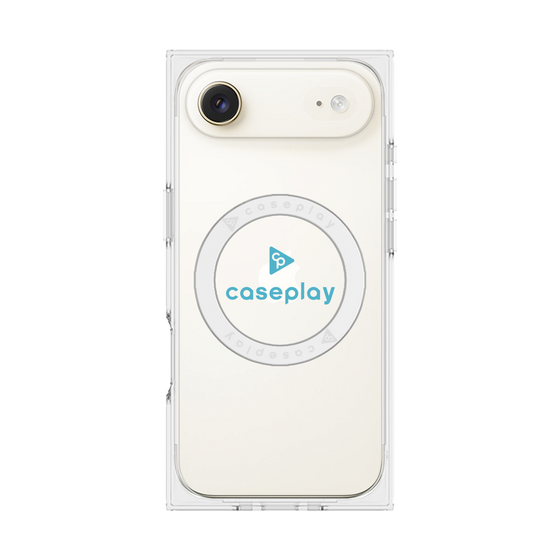 プレミアムスクエアケース with MagSafe［ オリジナル - caseplayロゴ - ライトブルー/D ］