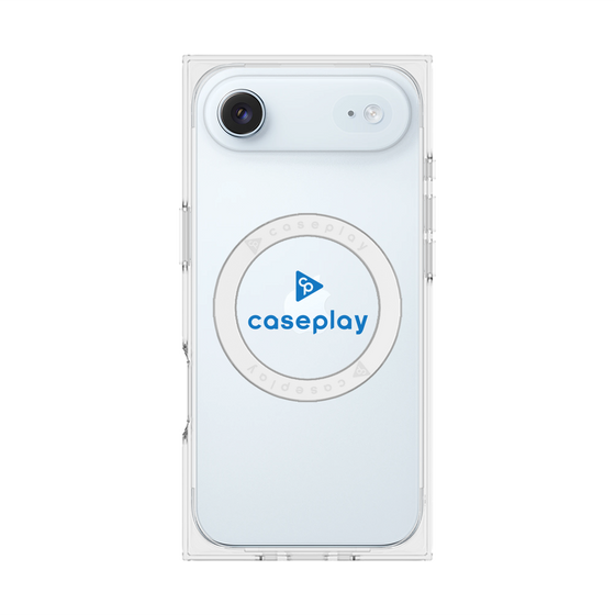 プレミアムスクエアケース with MagSafe［ オリジナル - caseplayロゴ - ブルー/D ］