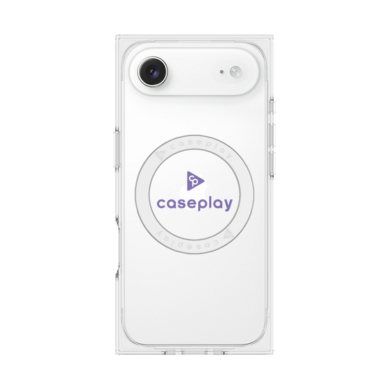 プレミアムスクエアケース with MagSafe［ オリジナル - caseplayロゴ - パープル/D ］