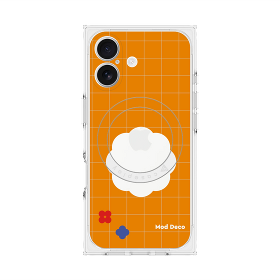 プレミアムスクエアケース with MagSafe［ Mod Deco - オリジナル - レトロオレンジ ］