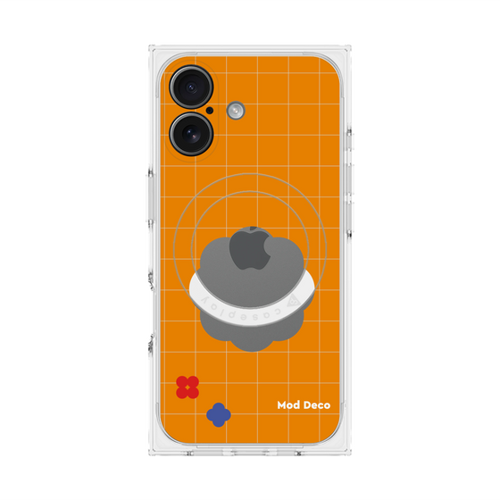 プレミアムスクエアケース with MagSafe［ Mod Deco - オリジナル - レトロオレンジ ］