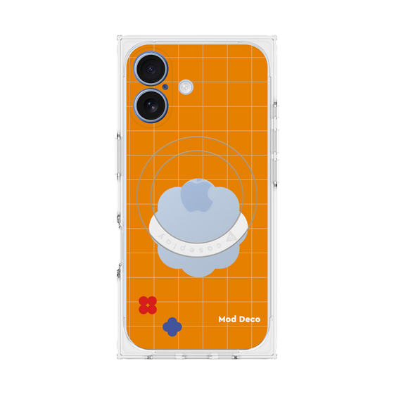 プレミアムスクエアケース with MagSafe［ Mod Deco - オリジナル - レトロオレンジ ］