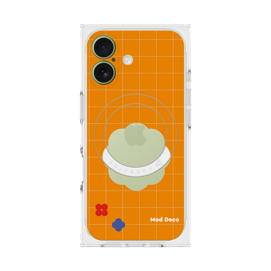 プレミアムスクエアケース with MagSafe［ Mod Deco - オリジナル - レトロオレンジ ］