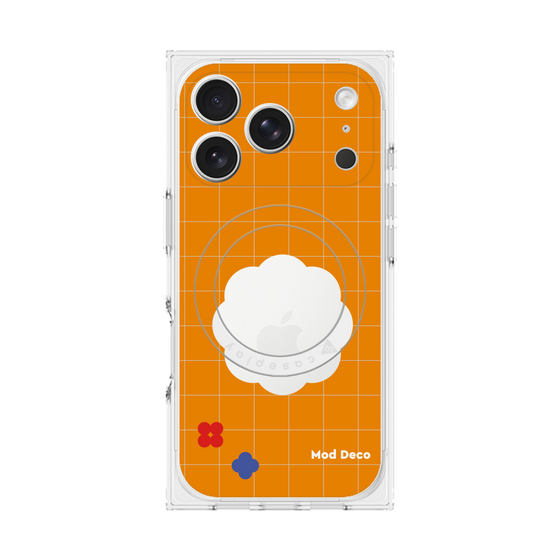 プレミアムスクエアケース with MagSafe［ Mod Deco - オリジナル - レトロオレンジ ］