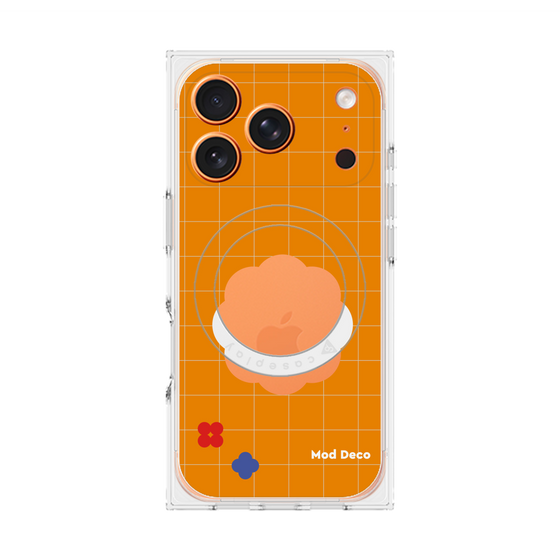 プレミアムスクエアケース with MagSafe［ Mod Deco - オリジナル - レトロオレンジ ］
