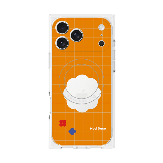 プレミアムスクエアケース with MagSafe［ Mod Deco - オリジナル - レトロオレンジ ］