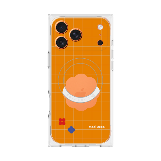 プレミアムスクエアケース with MagSafe［ Mod Deco - オリジナル - レトロオレンジ ］