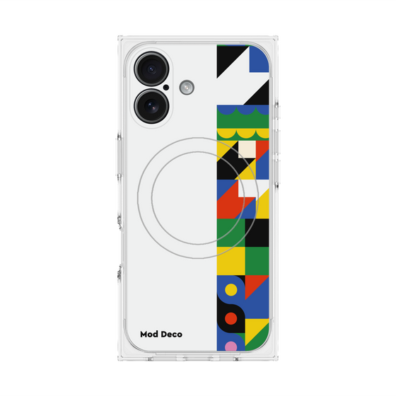 プレミアムスクエアケース with MagSafe［ Mod Deco - オリジナル - 幾何学模様/B ］