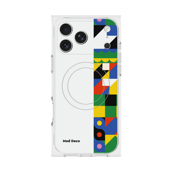 プレミアムスクエアケース with MagSafe［ Mod Deco - オリジナル - 幾何学模様/B ］