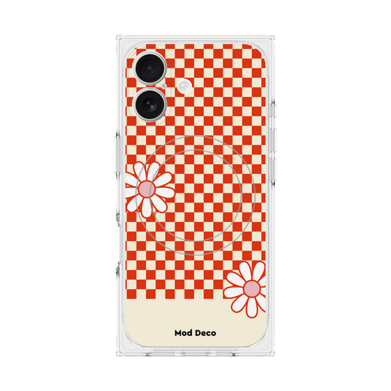 プレミアムスクエアケース with MagSafe［ Mod Deco - オリジナル - レトロフラワー ］